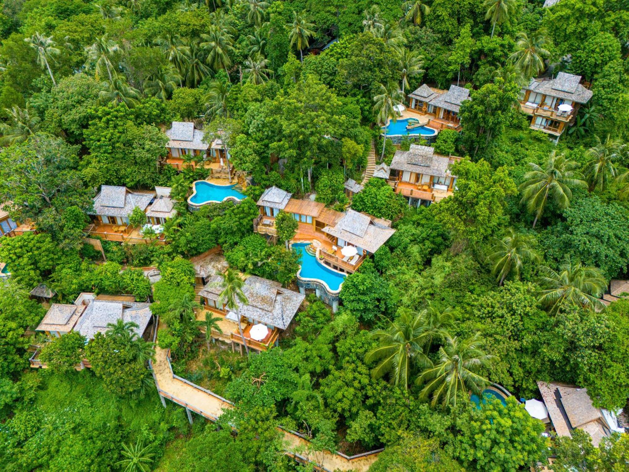 Santhiya Koh Phangan Resort And Spa Εξωτερικό φωτογραφία Aerial view of the resort